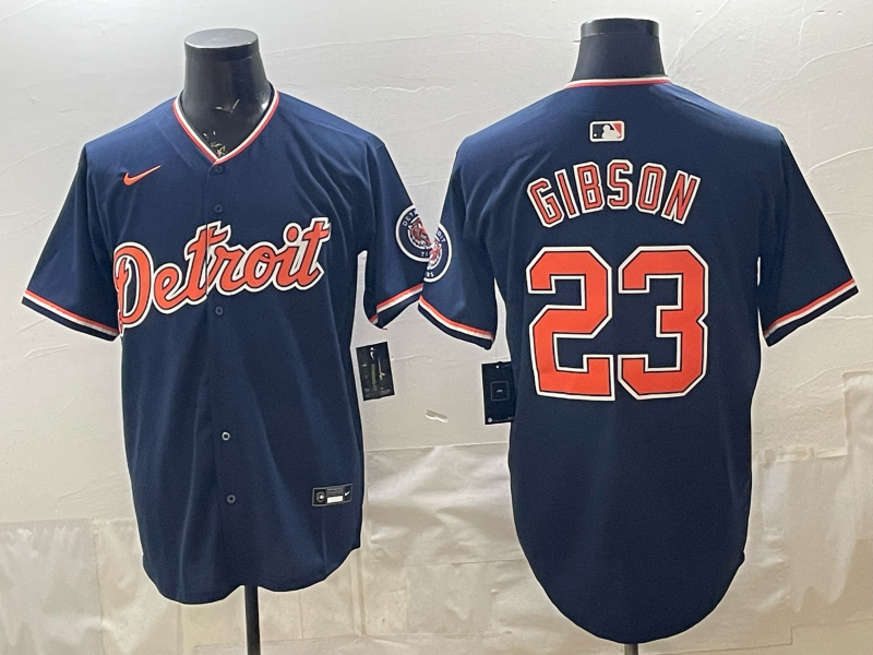 Men Detroit Tigers #23 Gibson blue Nike 2026 MLB Jersey 0409004->youth mlb jersey->Youth Jersey